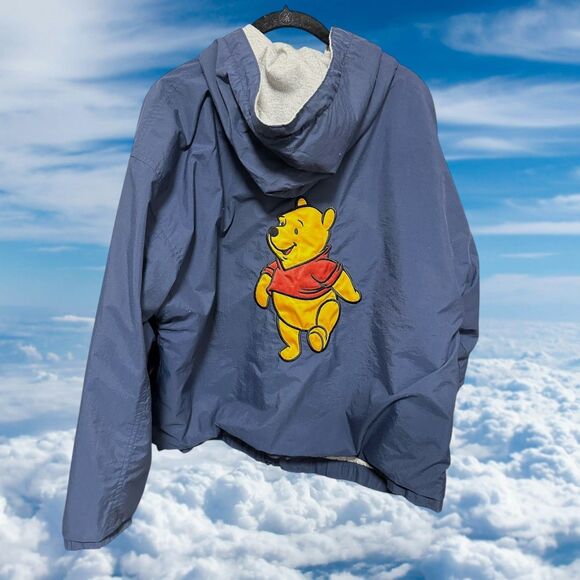 Vintage Disneyland Winnie The Pooh Jacket Hooded Lined Womens Large Mickey Inc - Picture 1 of 9